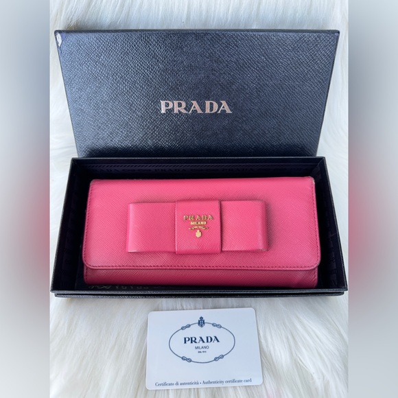 Prada Saffiano Wallet w/ Box + Auth Card - Picture 5 of 16
